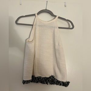 Zara white and black tank